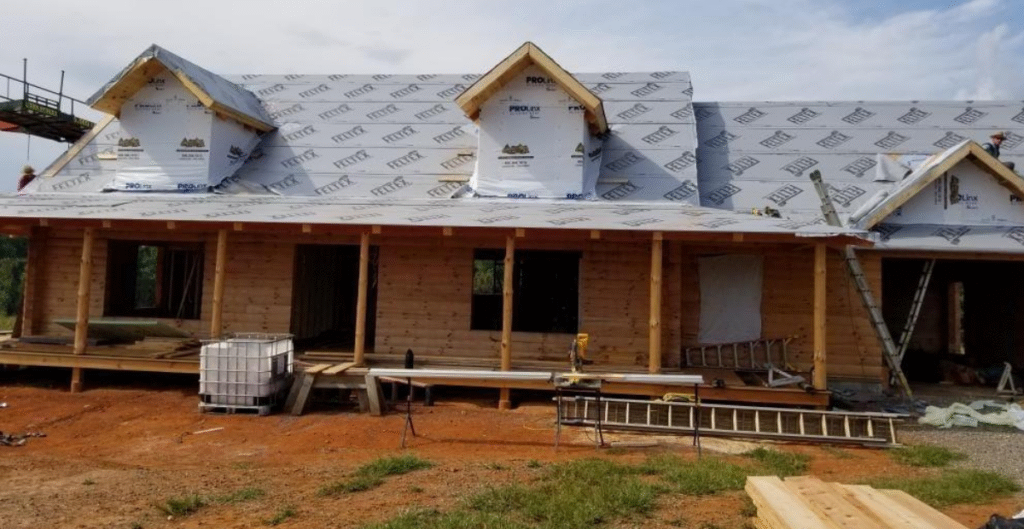 New Custom Log Home Under Construction | TPC Restoration Blog